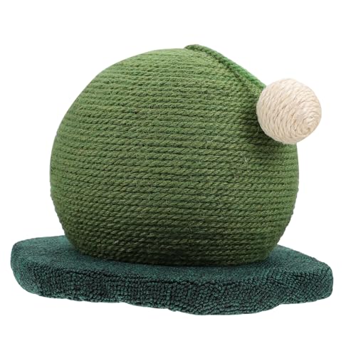 GREENADSCAPE Cactus Cat Kratzbrett Katzenkratzer Mit Kugel Katzenkratzbrett Kratzbaum Für Katzen Vom Boden Bis Zur Decke Reichender Kratzbaum Ballspielzeug Für Katzen Baumwollseil Green von GREENADSCAPE