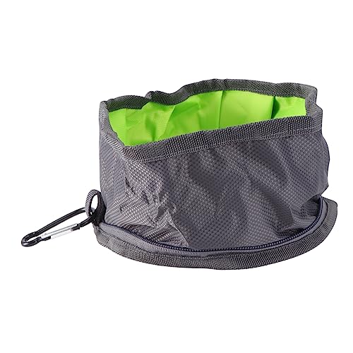 GREENADSCAPE Futternapf für Hunde und Katzen Im Freien Kompakt und Tragbar Grau 19 X 19 cm von GREENADSCAPE