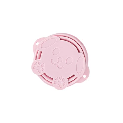 GREENADSCAPE Futternapf Aus Silikon Camping-futternapf Hundenapf Mit Deckel Tragbare Faltschüssel to Go Schalen Mit Deckel Reise Hundenapf Reise Essen Schüsseln Babyschalen Rosa von GREENADSCAPE