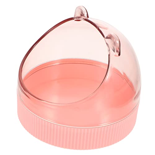 GREENADSCAPE Futternapf für Kleintiere transparente Chinchillaschale Hamsterzubehör für Käfige Hamsterfutterbehälter Hamstertränke Rattenschüssel für den Haushalt Kleintierfutter Acryl Rosa von GREENADSCAPE