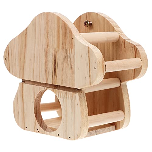 GREENADSCAPE Hängende Hasenheuraufe Aus Holz Futterstation Für Kaninchen Heubehälter Für Kleintiere Robuster Heuhalter Mit Haken Ideal Für Meerschweinchen Und Andere Kleintiere von GREENADSCAPE