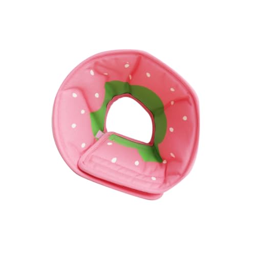 GREENADSCAPE Hundehalsband Donut Haustier-kratzhalsband Kreis für Den Hals Von Hunden Erdbeerfarbe von GREENADSCAPE