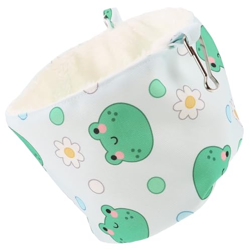 GREENADSCAPE Hamster Baumwollnest Hängendes Hamsternest Hamsterhaus Schlafnest Für Hamster Hamster-zubehör Schlafbett Für Hamster Meerschweinchen Bett Rattenbett Igelnest Stoff Light Green von GREENADSCAPE