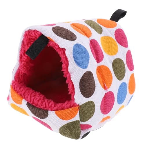 GREENADSCAPE Hamster Baumwollnest Meerschweinchen-Nest Chinchilla-Accessoire Chinchilla-Tunnel Chinchilla-schlafbett Warmes Tunnelbett Kleine Chinchilla Kleintierheim Hamsterversteck Baumwolle von GREENADSCAPE