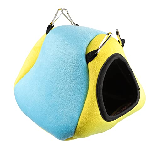 GREENADSCAPE Hamster Baumwollnest Plüschtiere Igelversteck Faltbare Hamster-Winterhütte Hamster Bett hamsterbett Haustier warmes winterliches Haustierbett Hochelastischer Schwamm Blue von GREENADSCAPE