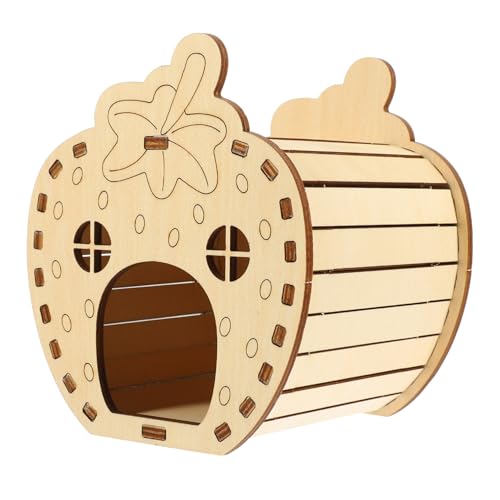 GREENADSCAPE Hamster Holzhaus Holz Hamster Nest Hamster Holz Versteck Kleine Tiere Holzhaus Aus Holz von GREENADSCAPE