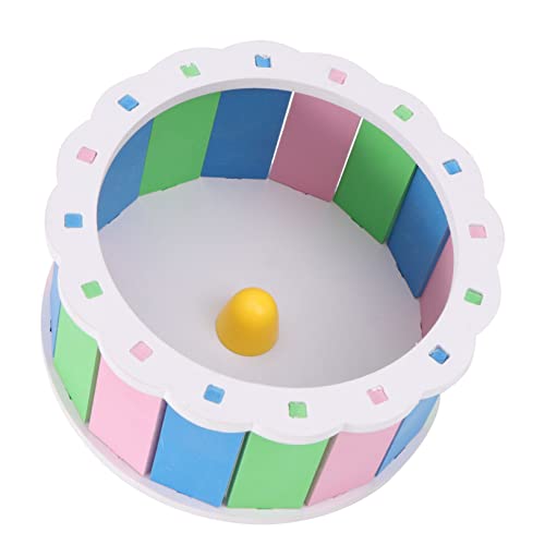 GREENADSCAPE Hamster Leise Laufrad Hamsterspur Kleintier-übungsspielzeug Haustier Spielzeug Kleine Tierspur Spielzeuge Laufrad Für Haustierübungen Hamsterrennbahn Ökologisches Brett Colorful von GREENADSCAPE