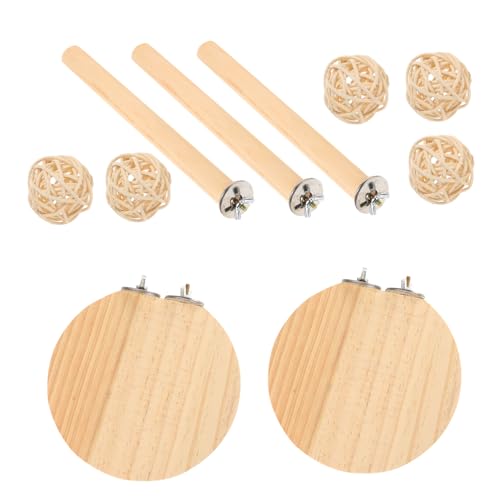 GREENADSCAPE Hamster Sprungplattform Set 10 Teiliges Holzspielzeug Für Hamster Und Eichhörnchen Stehplattform Für Käfigzubehör Interaktives Für Kleintiere von GREENADSCAPE