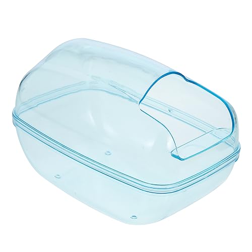 GREENADSCAPE Hamster Toilette Spritzwassergeschütztes Duschbecken Hamster-Sand-duschbecken Kleintier Badehaus Klare Wanne Hamsterstaub Badehaus Sandbad Becken Hamsterbad Plastik Transparent von GREENADSCAPE