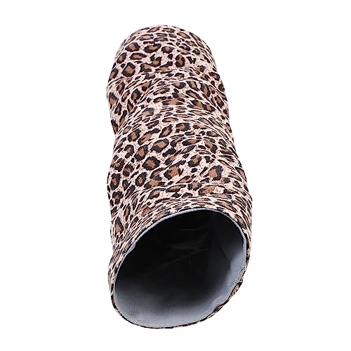 GREENADSCAPE Hamster Tunnel Hamster hamsterspielzeug Tier Hamster-Accessoire Animal Toys Ratten Tunnel Faltbarer Hamstertunnel Kaninchen Segeltuch Leopard von GREENADSCAPE