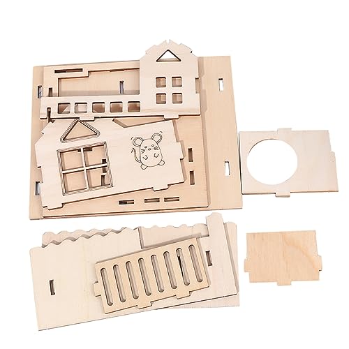 GREENADSCAPE Hamsterhaus Aus Holz Haustierhütte Doppelschichtige Villa Mit Leiter Massivholz Natürliches Material GREENADSCAPE Hamsterhaus Aus Holz Haustierhütte Doppelschichtige Villa Mit Leiter Massivholz Natürliches Material von GREENADSCAPE