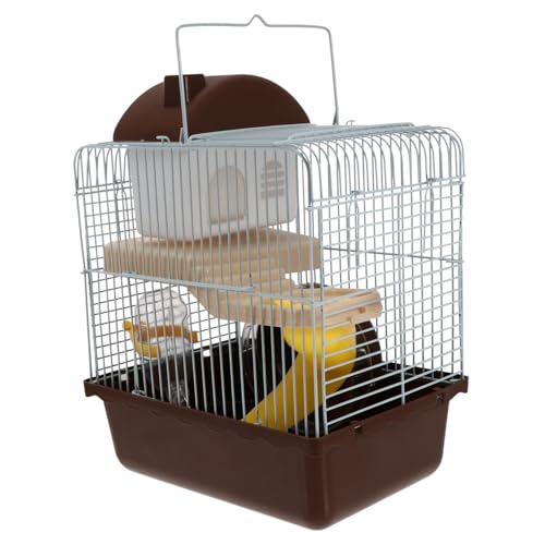 GREENADSCAPE Hamsterkäfig Hamstervilla Igel-Villa Kleintierversteck Hamsterhäuser Dradel Spielzeug Rattenhütte Spielzeug-Haustiere Spielzeug Für Hamster Hamsterschlosskäfig Nest Plastik Coffee von GREENADSCAPE