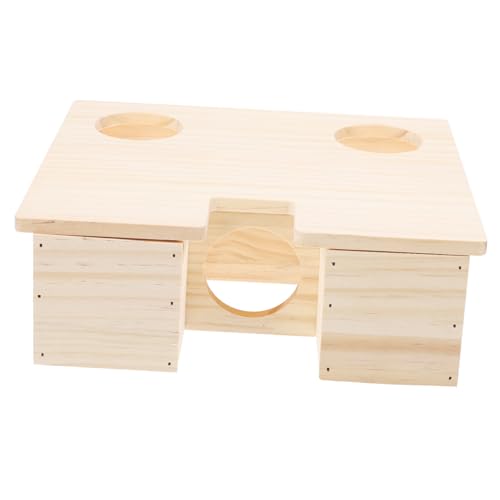 GREENADSCAPE Hamsterkäfig Holzhaus Lebensräume Hamsterleiterhaus Spielzeug Für Hamster Spielzeug Für Haustiere Hamster Versteckt Spielzeug Hamsterhütte Vogelhaus Rennmaus Yellow von GREENADSCAPE