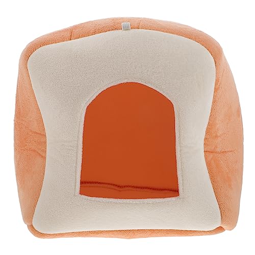 GREENADSCAPE Hamsternest Hamsterbett Hamsterhausbett kleines Haustierhaus Schlafmatte für Hängematte Hamsterkäfig kuschelhöhle nagerhaus Hamsterversteck winterliches Haustierbett Schwamm Brown von GREENADSCAPE