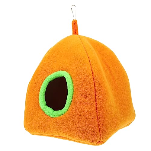 GREENADSCAPE Hamsternest tierzelt kuschelhöhle tierbett pet Teepee Chinchilla zubehör kleines Hamsterhaus schönes Hamsterhaus kleines Hamsterversteck Haushalt Chinchilla- Baumwolle Orange von GREENADSCAPE