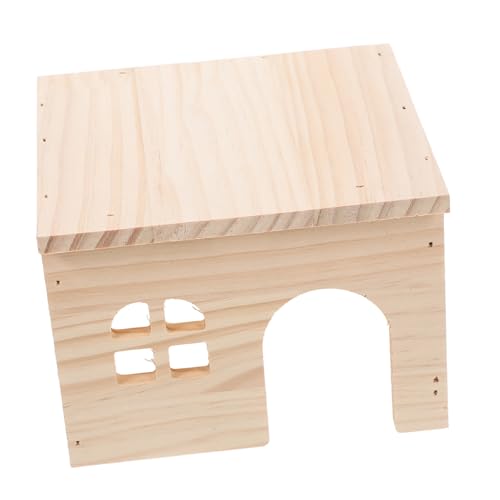 GREENADSCAPE Niedliches Stilvolles Hamsterhaus Aus Holz Futter- Und Wasserstation Für Hamstersets von GREENADSCAPE