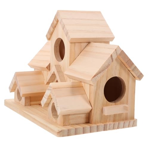 GREENADSCAPE Vogelhaus Für Draußen Hängendes Vogelfutterhaus Für 6 Vogelarten Wetterfestes Nistkasten Design Ideal Für Garten Und Balkon Auch Als Eichhörnchenfütterer Geeignet 1 von GREENADSCAPE