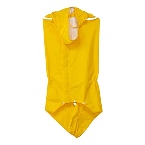 GREENADSCAPE Haustier Hund Overall Haustier Hund Regenmantel Regenbekleidung Für Hunde Hunderegenmantel Hundeweste Regenmantel Für Hunde Hundeoverall Regenjacke Mit Kapuze Für Haustiere Yellow von GREENADSCAPE