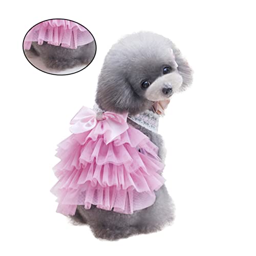 GREENADSCAPE Haustier Hunderock Haustierkleidung Haustier Bowknot Kleid Haustier Hunde Tutu Kleid Haustier Hundekleid von GREENADSCAPE