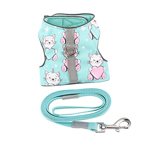 GREENADSCAPE Haustier Katzengeschirr katzenbedarf cat Leash - Katzenartikel Hundeleine reflektierende Westen Leuchtendes Katzengeschirr Leinengurte für Katzengeschirr Netz von GREENADSCAPE