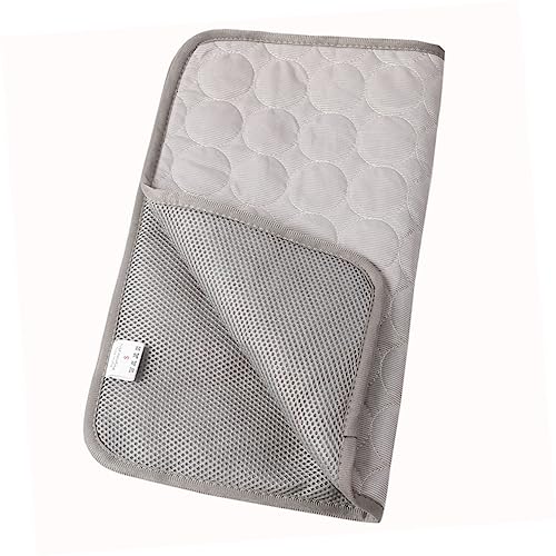 GREENADSCAPE Haustier Kühle Unterlage Haustierdecke Kleines Hundebett Hundematten Zum Schlafen Kühlkissen Coole Matte Für Haustiere Haustier EIS Seide Sommer Hundematte Hund Coole Matte Grey von GREENADSCAPE