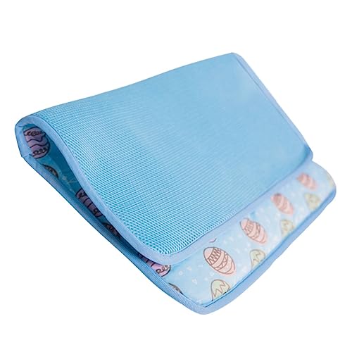 GREENADSCAPE Haustier Kühle Unterlage Kühlbox Pad Kühlmatte Für Haustiere Sommerschlafmatte Für Hunde Pads Für Hunde Ice Silk Hundekühlmatte Kühlmatte Gel Schlafende Zwingermatte Stoff Blue von GREENADSCAPE