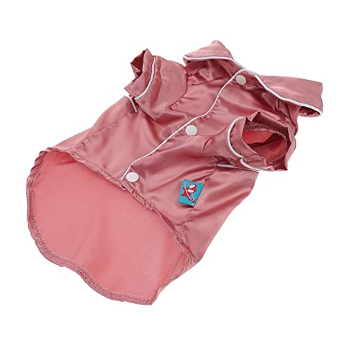 GREENADSCAPE Haustier-Pyjama Welpen-Outfits Kleidung zum Ankleiden von Haustieren Lustige Hundekostüme hundemantel Dog Raincoat Hunde-Nachtwäsche Nachtwäsche für Haustiere Polyester Rosa von GREENADSCAPE