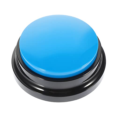 GREENADSCAPE Haustier-Taste Hund Taste Lustiger Streich-Sound-Button Interaktiver Hund-Button Sprechtaste Zubehör Für Den Abschlussball Ton-Talking-Taste Pet-Tasten Zum Sprechen Blue Plastik von GREENADSCAPE