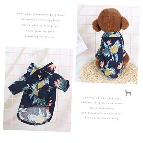 GREENADSCAPE Haustierbluse hundekleidung hundebekleidung Hunde Shirt Haustierkleidung für den Strand Sommerkleidung für Hunde Hundekleider für modisches Hundekleid Kreatives Hundekostüm Navy von GREENADSCAPE