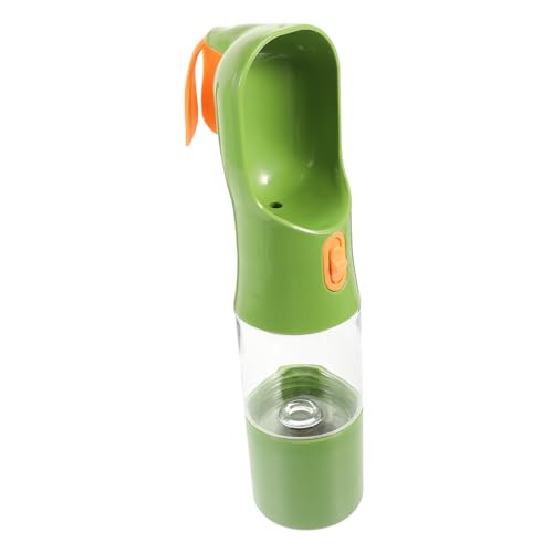 GREENADSCAPE Haustierfutterbecher tragbarer Wasserspender Knopf Futterspender Hunde pet Water Bottle Hunde reisenapf Trinklernbecher trinkgläser Wasserflasche für Haustiere im Freien pp Green von GREENADSCAPE