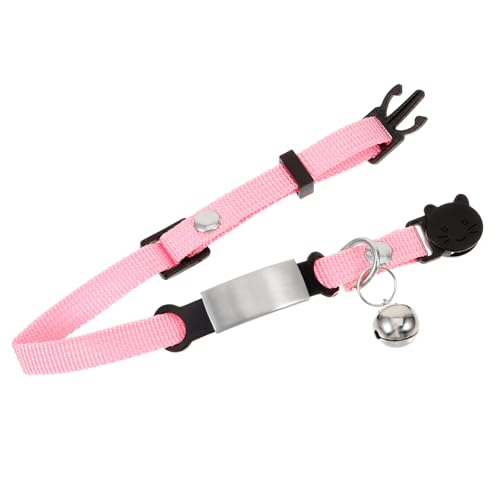 GREENADSCAPE Haustierhalsband Entzückende Katzenhalsbänder Hundehalsband Für Den Außenbereich Graviertes Katzenhalsband Welpenhalsband Katzenhalsband Abbrechen Kätzchen-Kragen Polyester Rosa von GREENADSCAPE