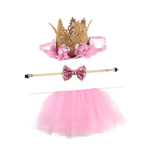 GREENADSCAPE Haustierkleidung Geburtstagskleid Für Hunde Hundekleid Welpen Hochzeitskleid Hochzeitskleidung Für Haustiere Party-hundekleidung Hund Prinzessin Kleid Rosa von GREENADSCAPE