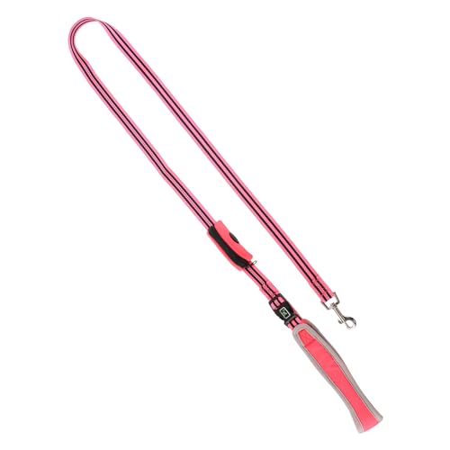 GREENADSCAPE Haustierleine verstellbare Hundeleine Welpe Hundekette Hund gürtel Leine Ausbildung für Hunde Haustier Führstrick Trainingsleine Sicherheitsseil aus Nylon Rostfreier Stahl Rosa von GREENADSCAPE