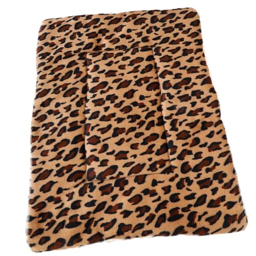 GREENADSCAPE Haustiermatte Animal Polster Animal Blanket katzenbettchen cat mat petbett Hundewurfdecke Katzensofadecke Käfigdecke wolldecke Sofa-Überwurfdecke warme Hundedecke Tuch Leopard von GREENADSCAPE