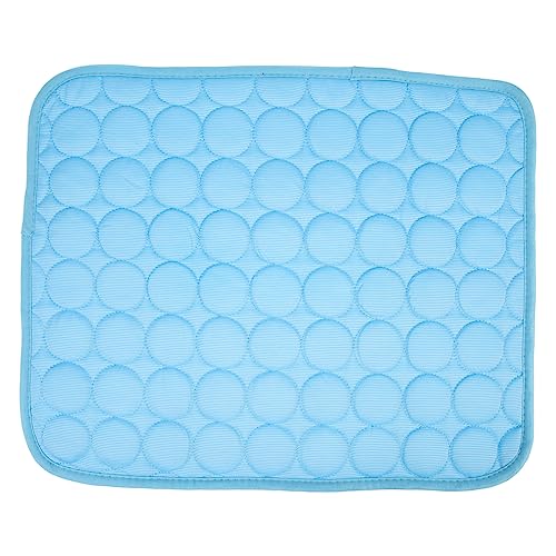 GREENADSCAPE Haustiermatte Kühlmatte für Katzen Hund Eismatte Kühlende Hundedecke Kühlende Hundematte Gel haustierbett pet Bed Dog beds katzenbett Kühlkissen für Welpen Hund kühlmatte Tuch Blue von GREENADSCAPE