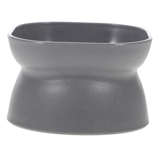 GREENADSCAPE Haustiernapf pet Water Bowl pet Bowl Doppelseitige Katzen Schüssel Dunkelgraue Katzen Schüssel Reisnapf Katzennapf Futterspender Katzentablett Katzenfutter Futternapf für Katzen von GREENADSCAPE