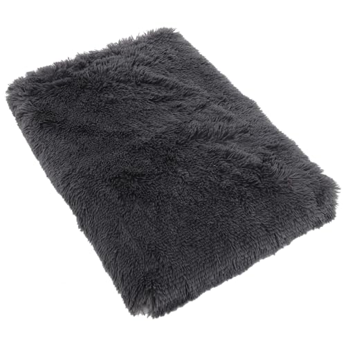 GREENADSCAPE Haustierstreu katzenbett pet Bed Hunde Sofa dogbed hundbett Katze schlafkissen Welpenmatte Winterhaustierkissen Haustiernest-Schlafmatte beruhigendes Hundebett Flanell Dark Grey von GREENADSCAPE