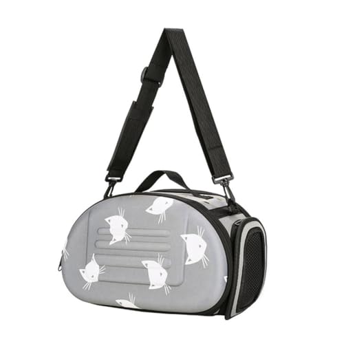 GREENADSCAPE Haustiertasche Rucksackträger für Katzen Umhängetasche für Katzen Badetasche Taschen Beutel pet Backpack Katzen Tragetasche Katze mit Umhängetasche waschbare katzentasche Eva Grey von GREENADSCAPE