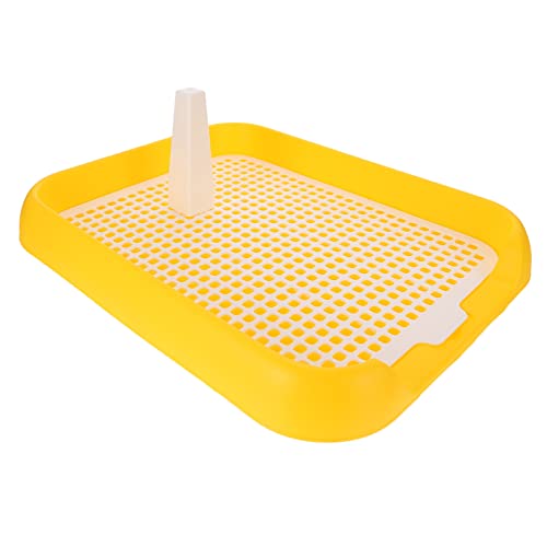 GREENADSCAPE Haustiertoilette Indoor-hundetöpfe Welpen-PIPI-pad-Halter Kaninchentoilette Hundeunterlagen Extra Groß Extra Große Hundeunterlagen Anti-rutsch-katzentoilette Pinkelnetz Yellow Pp von GREENADSCAPE