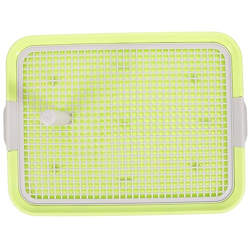 GREENADSCAPE Haustiertoilette pet Supplies pet Bowl Haustierhygiene Dog Pee Pads Dog Bowls Töpfchen Zug Kaninchen WC-Ablage Heimtierbedarf Hundetoilette Haustier Badezimmer Plastik Light Green von GREENADSCAPE