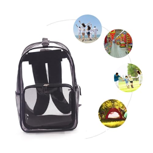 GREENADSCAPE Hochwertiger Haustier Rucksack Für Hunde Und Katzen Transparent Und Atmungsaktiv Outdoor Tragetasche Für Welpen Modisches Design Schwarz von GREENADSCAPE