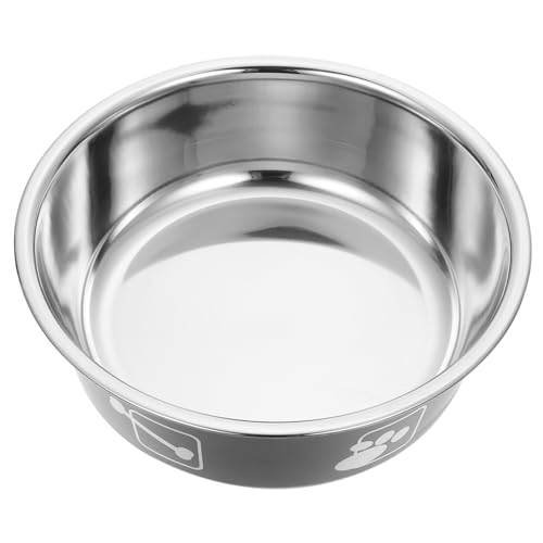 GREENADSCAPE Hundenapf Aus Edelstahl Hund Wasserbehälter Ständer Für Hundefutternapf Slow Feeder Hundenapf Hund Wassernapf Trinkbrunnen Für Haustiere Haustiernapf Welpe Grey Rostfreier Stahl von GREENADSCAPE