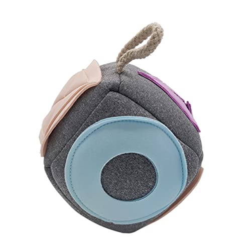 GREENADSCAPE Hundeversteck Spielzeugball tragbares Hundespielzeug Welpen- -Spielzeug Plüschtiere Interactive Dog Toys interaktives Spielzeug Heimtierbedarf Welpenzubehör Baumwolle Grey von GREENADSCAPE