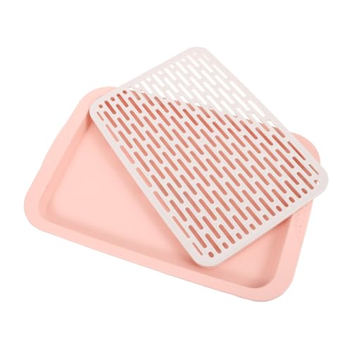 GREENADSCAPE Kaninchentoilette Kaninchenklo Hamster Toilette Hasen klo Hasen-Katzentoilette Kaninchenhaus Mini Katzenstreupellets Haustier Frettchen Katzentoilette Hasenkäfig-Toilette pp Rosa von GREENADSCAPE