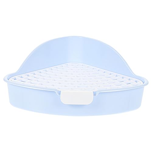 GREENADSCAPE Kasten Kaninchentoilette Hamster klo kaninchenklo Plastikstreu für Haustiere Kleintierklo Bunny Clean-Ausrüstung Hasen-Töpfchen Meerschweinchen-Toilette Hasenkäfig liefern pp Blue von GREENADSCAPE