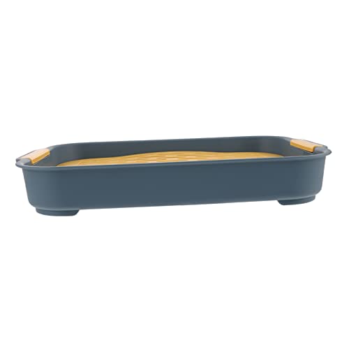 GREENADSCAPE Kasten Kaninchentoilette Tiere Rechteckige Hasentoiletten Welt Kaninchenkäfig Käfig Toilette Cool kaninchenklo Hasen klo hasenklo Häschen Haustiertoilette Hamster Toilette pp Navy von GREENADSCAPE