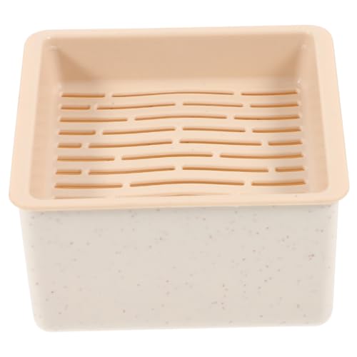 GREENADSCAPE Kasten Katzengrasbox katzengras samen cat Treats leckereien für Katzen schlecksnack für Katzen cat Snacks Katzenpflanze für Haustier Pflanzgefäß für Katzen Plastik Beige von GREENADSCAPE