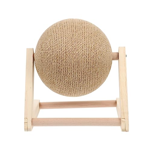 GREENADSCAPE Katze Scratcher Bälle Kätzchenklaue Schleifen Kugelförmige Spielzeugkatze Indoor Playhing (Khaki) von GREENADSCAPE