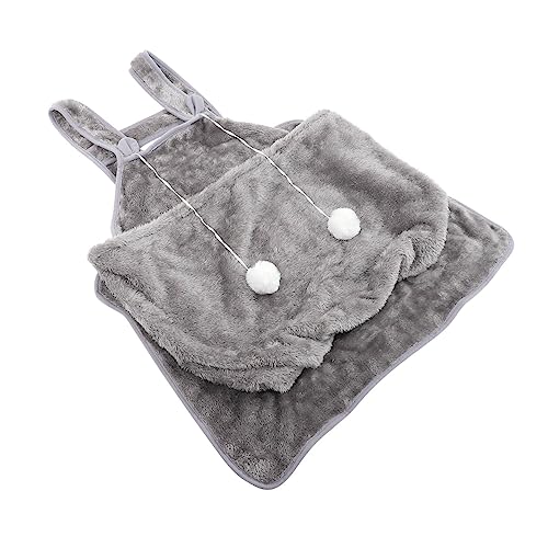 GREENADSCAPE Katzen Tasche cat Apron pet Tasche Katzen-Schlafsacktasche catbag Hund hält Schürze Schlafsack für Katzen Tasche mit Katze Katzenschürze aus korallenrotem Vlies Korallenvlies Grey von GREENADSCAPE