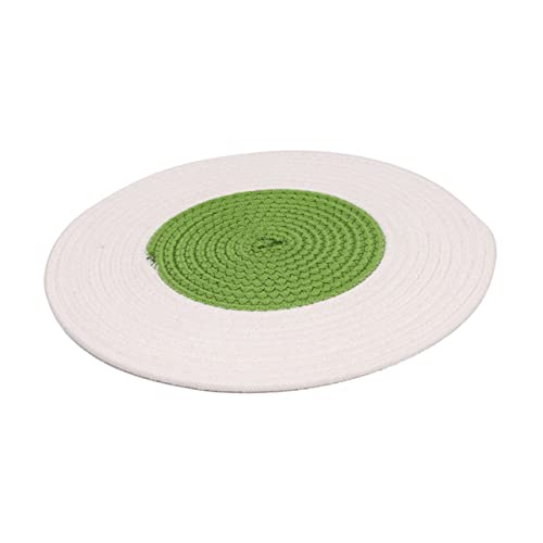 GREENADSCAPE Katzenkratzbrett runder Katzenkratzer Klauen Schleifpad gestrickte Matte runder gewebter Teppich katzenmatte unterlage katzennapf Teppiche Spielzeug Katzenbedarf Katze schlafmatte von GREENADSCAPE